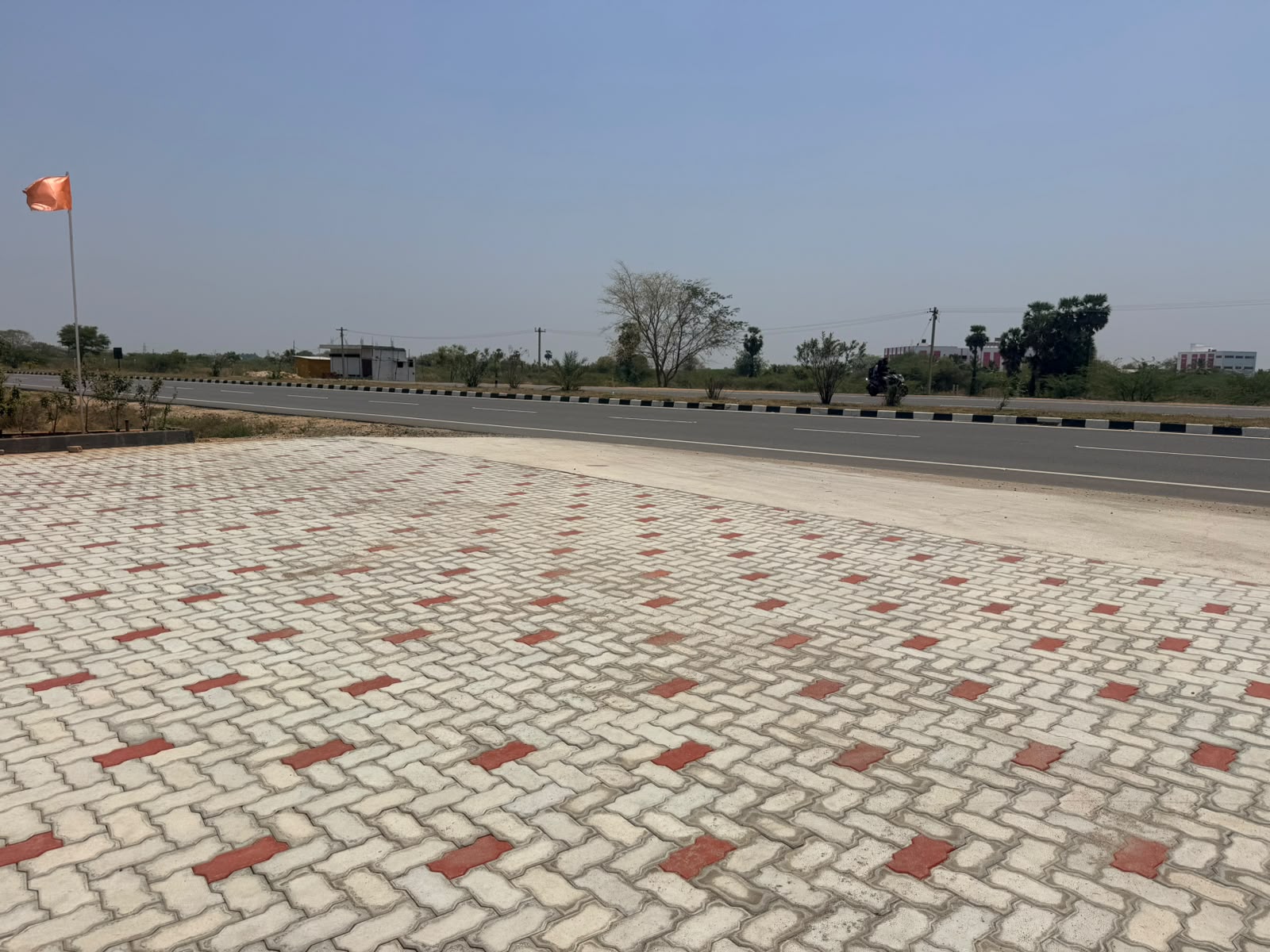 Highway Frontage & Paver Plaza
