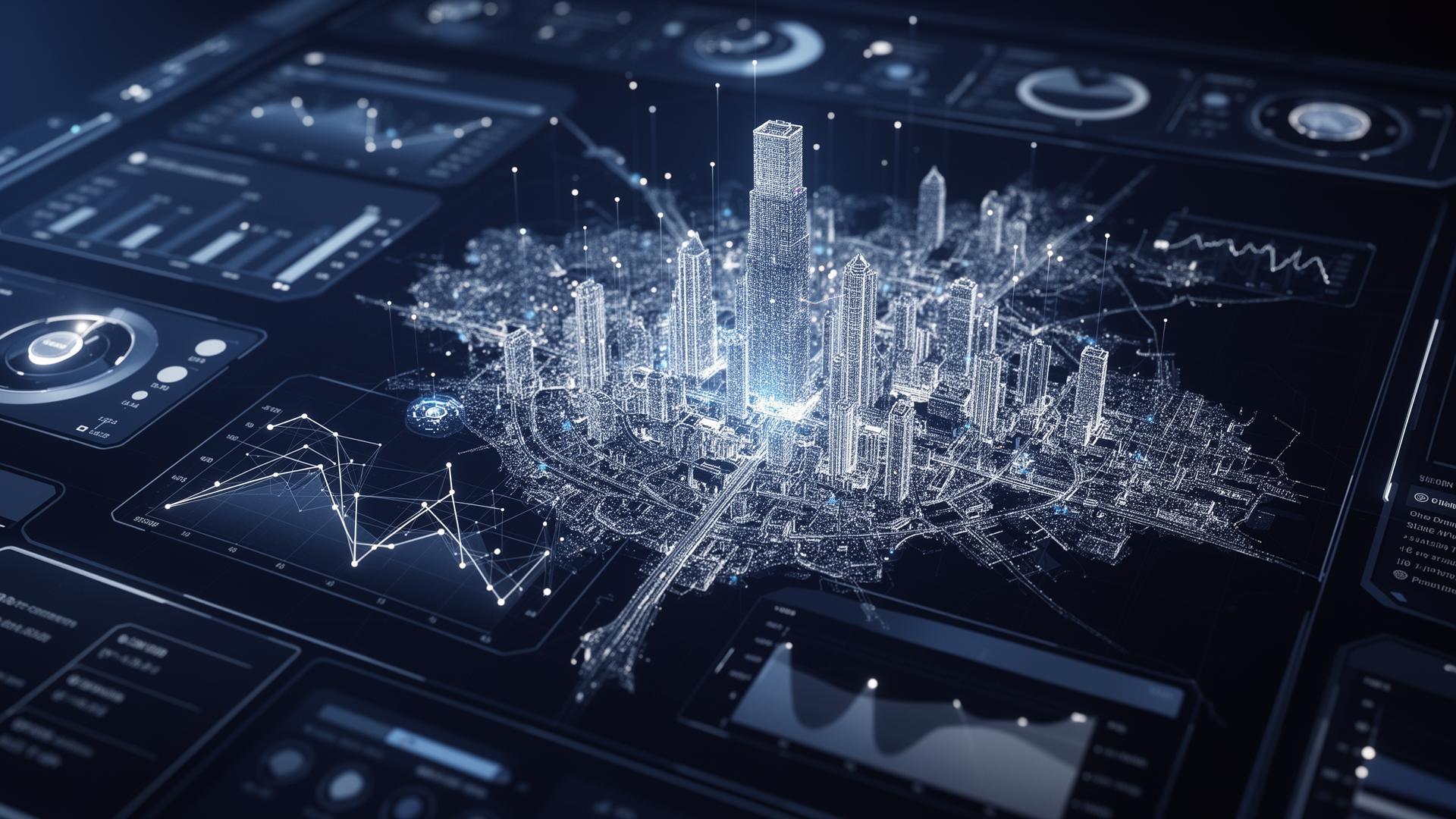 Futuristic location intelligence dashboard